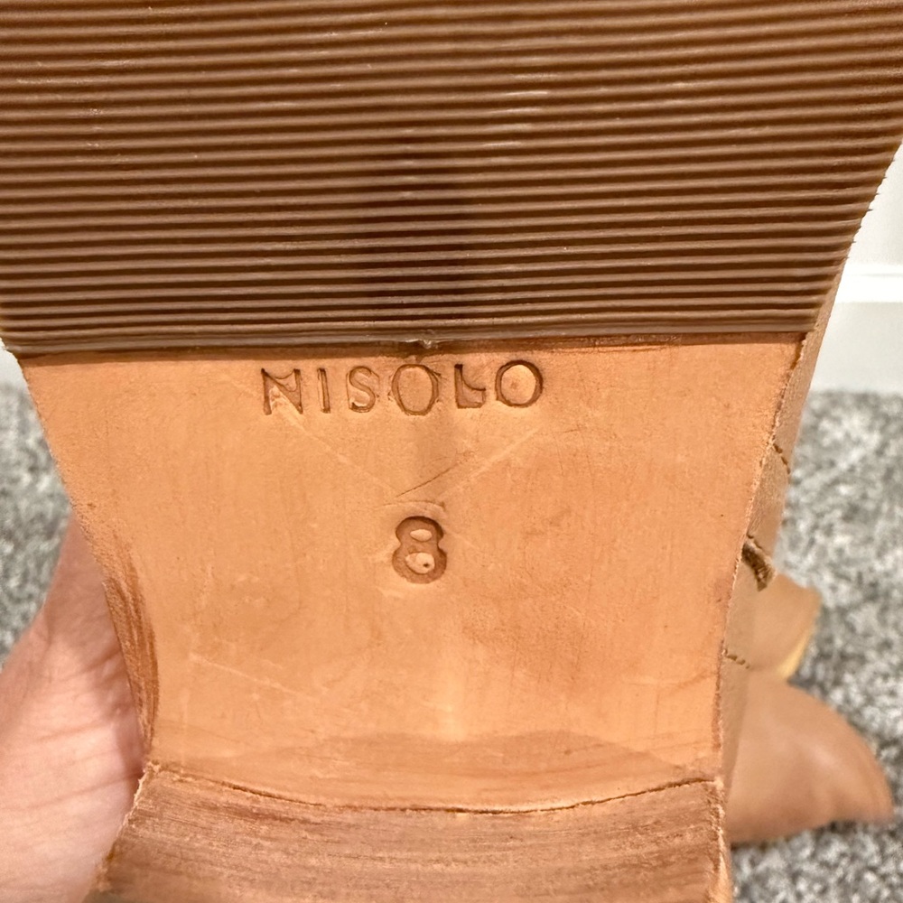Nisolo brown leather ankle booties, size women's 8 - Picture 11 of 11
